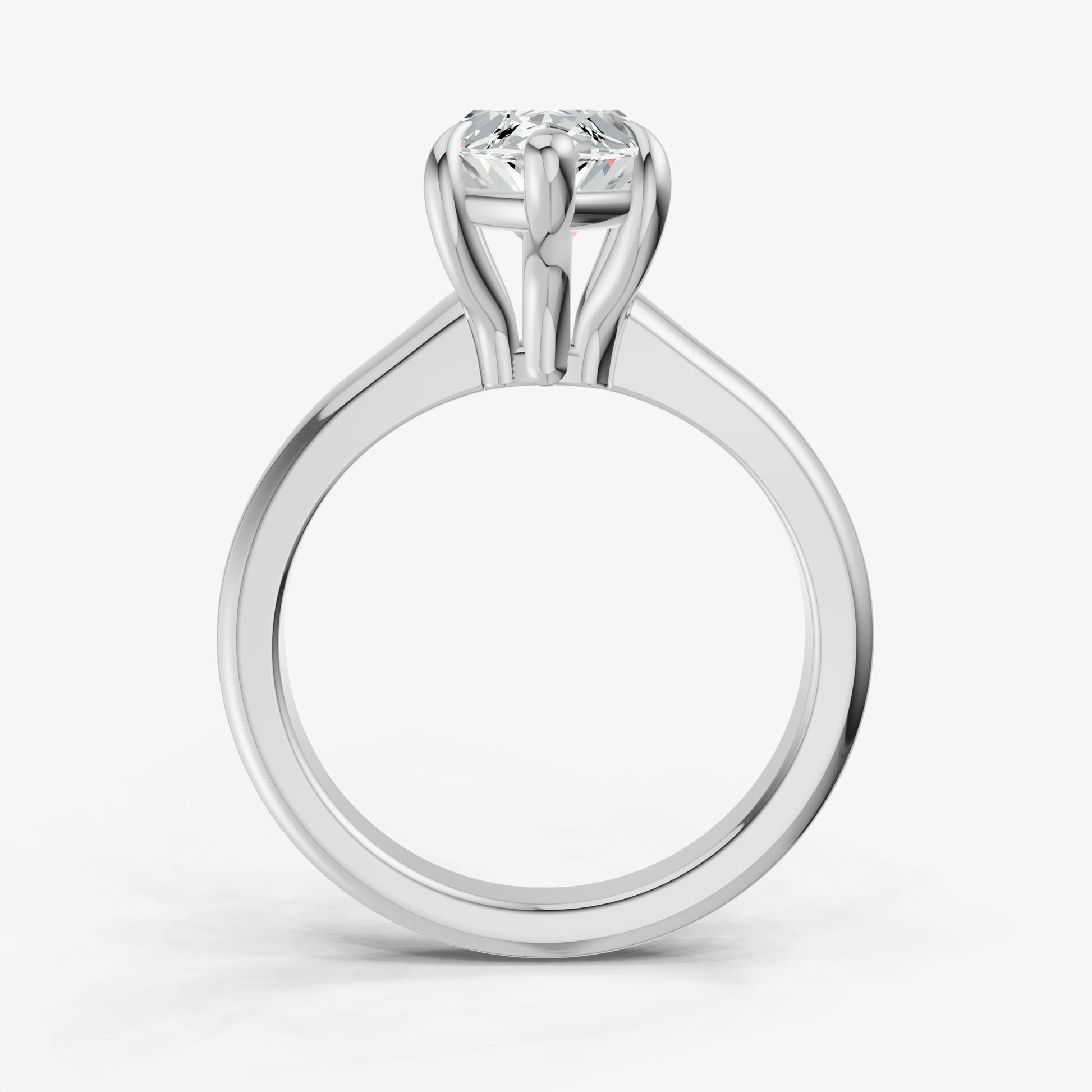 Marquise Solitaire Engagement Ring with Reverse Tapered Band