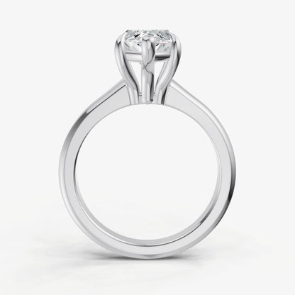 Marquise Solitaire Engagement Ring with Reverse Tapered Band