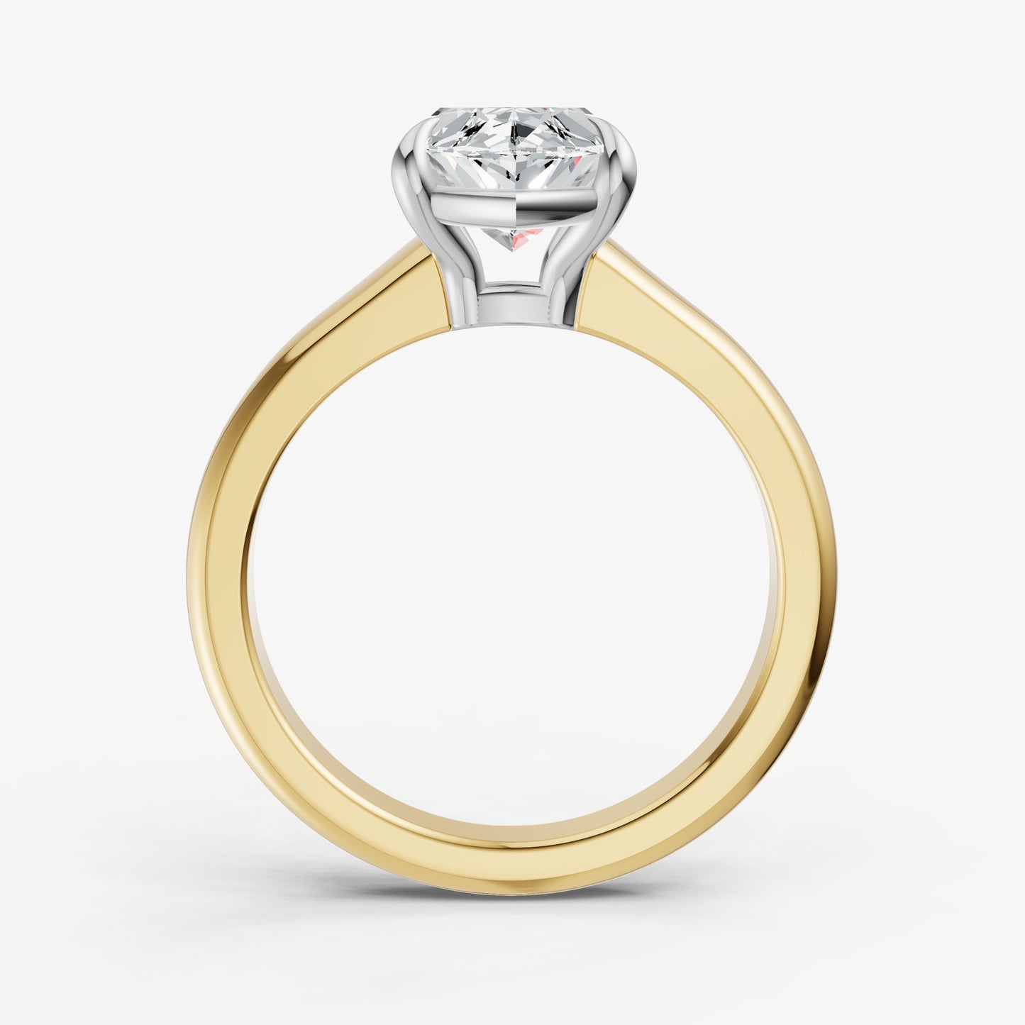 Marquise Solitaire Engagement Ring with Reverse Tapered Band
