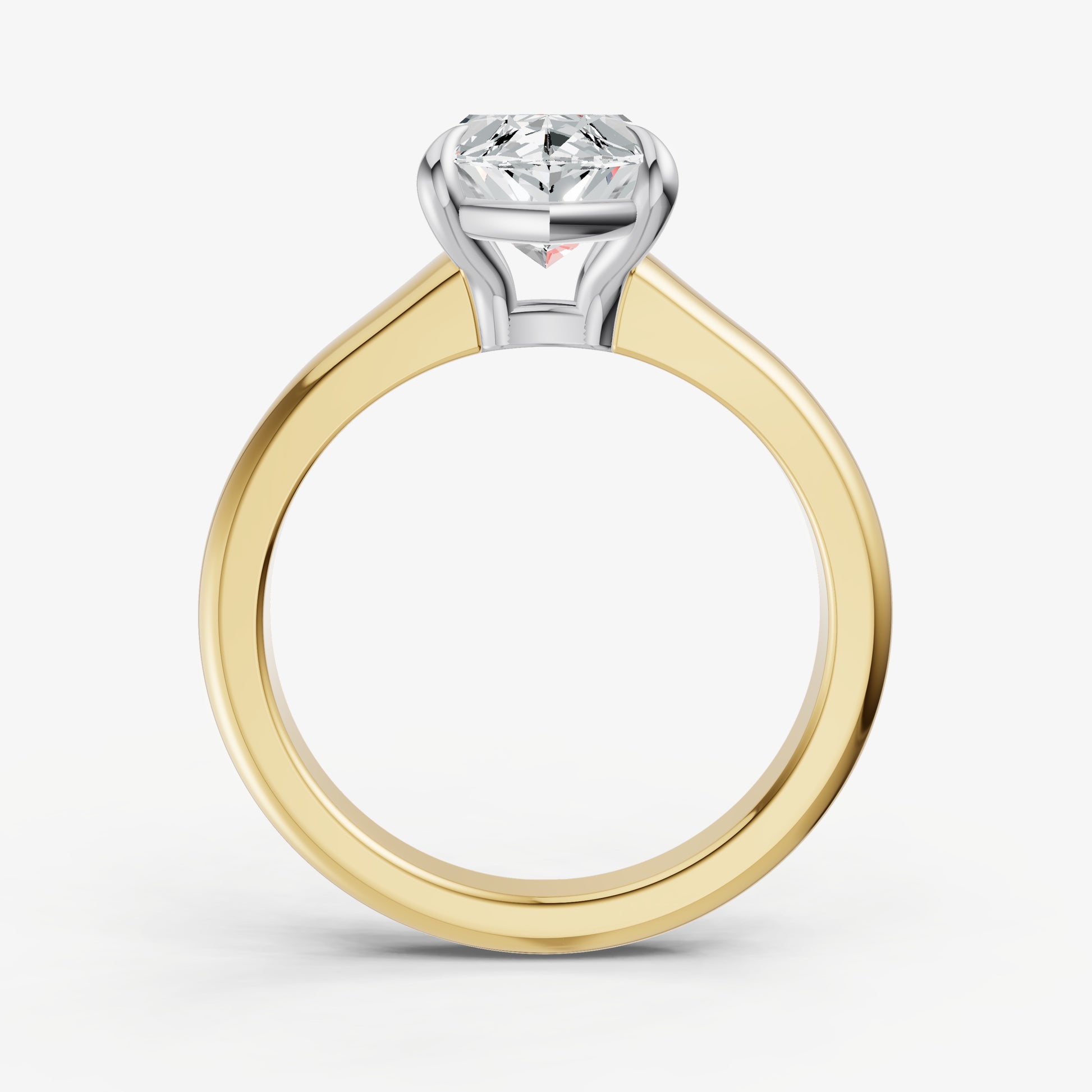 Marquise Solitaire Engagement Ring with Reverse Tapered Band