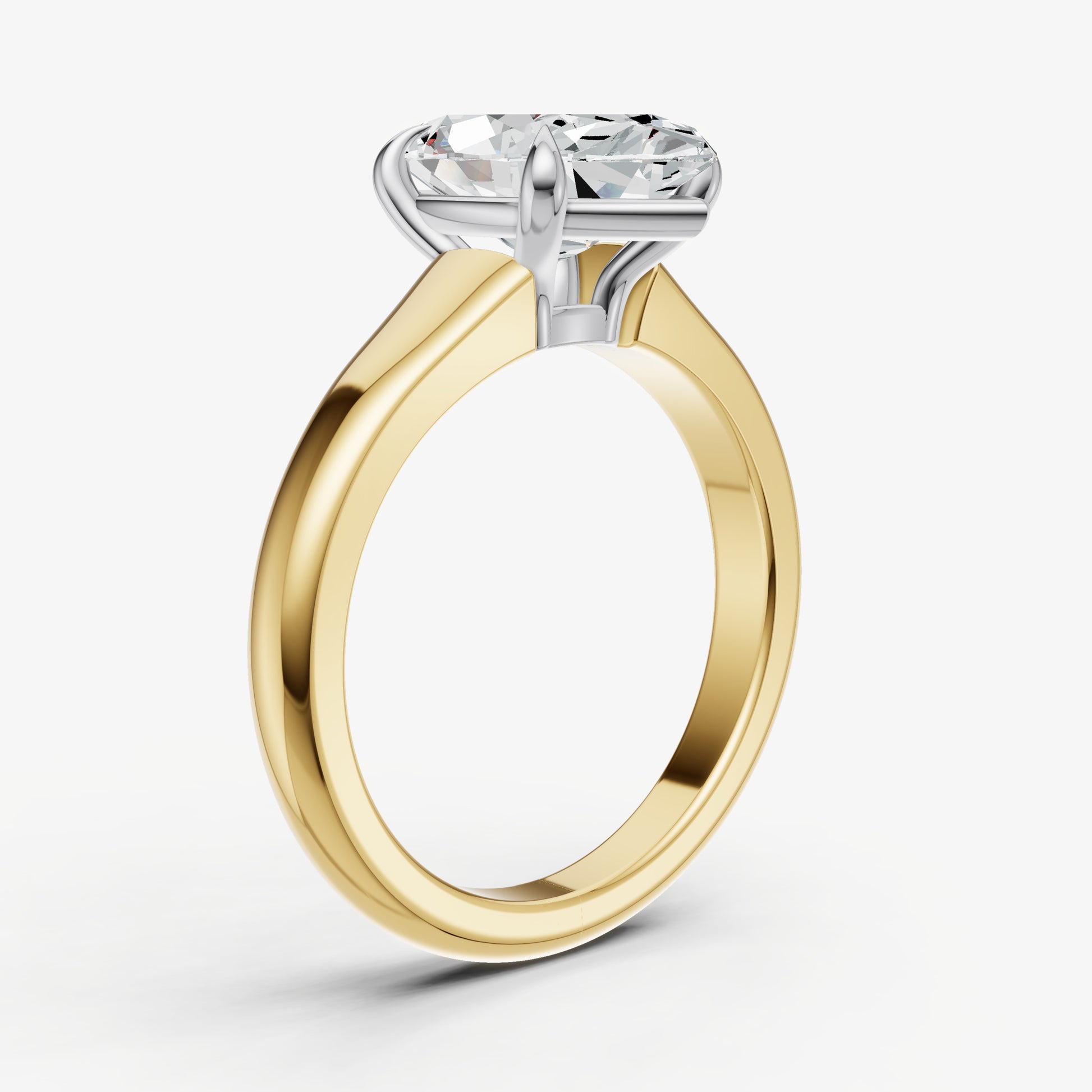 Marquise Solitaire Engagement Ring with Reverse Tapered Band