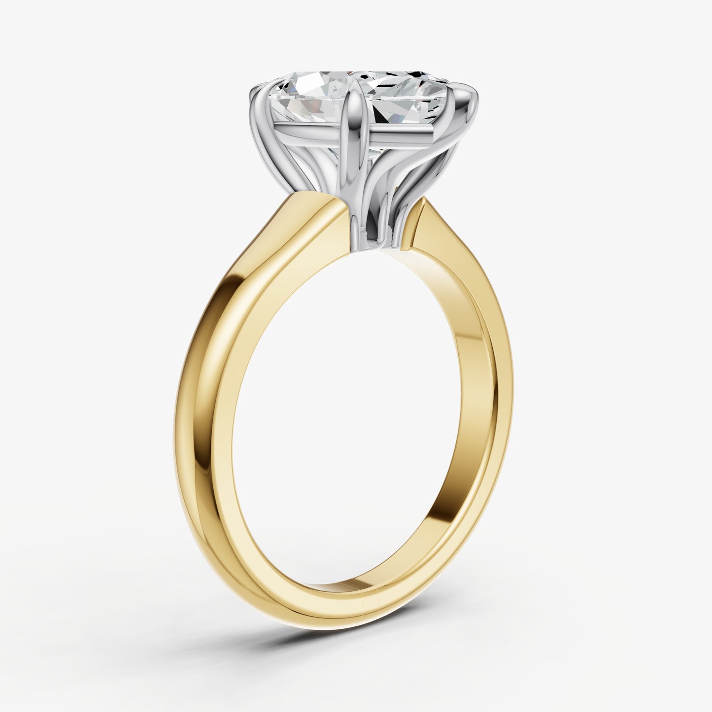 Marquise Solitaire Engagement Ring with Reverse Tapered Band