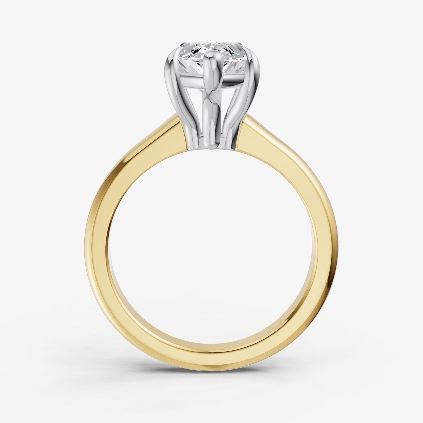 Marquise Solitaire Engagement Ring with Reverse Tapered Band