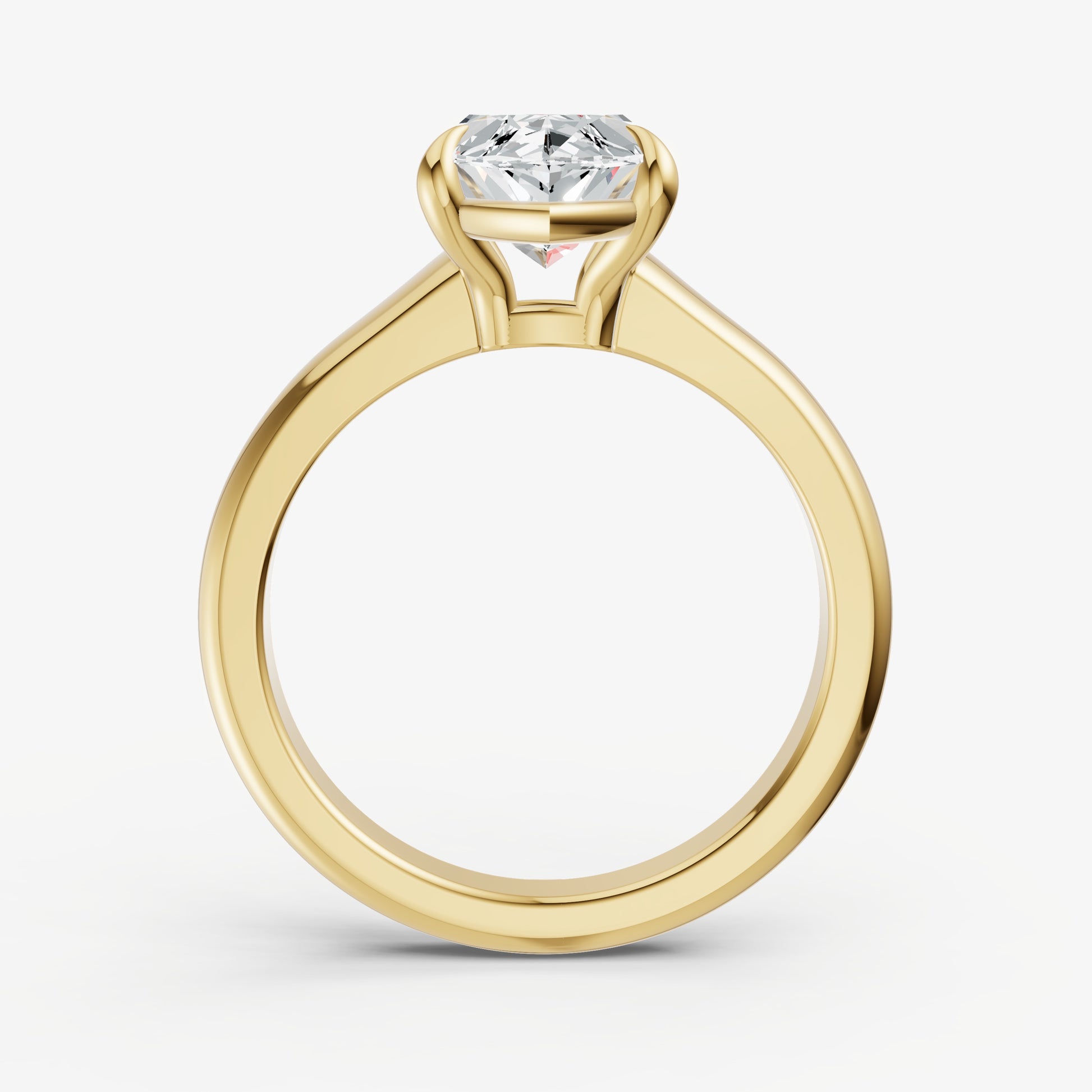 Marquise Solitaire Engagement Ring with Reverse Tapered Band