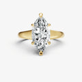 Marquise Solitaire Engagement Ring with Reverse Tapered Band