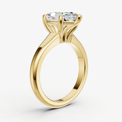 Marquise Solitaire Engagement Ring with Reverse Tapered Band