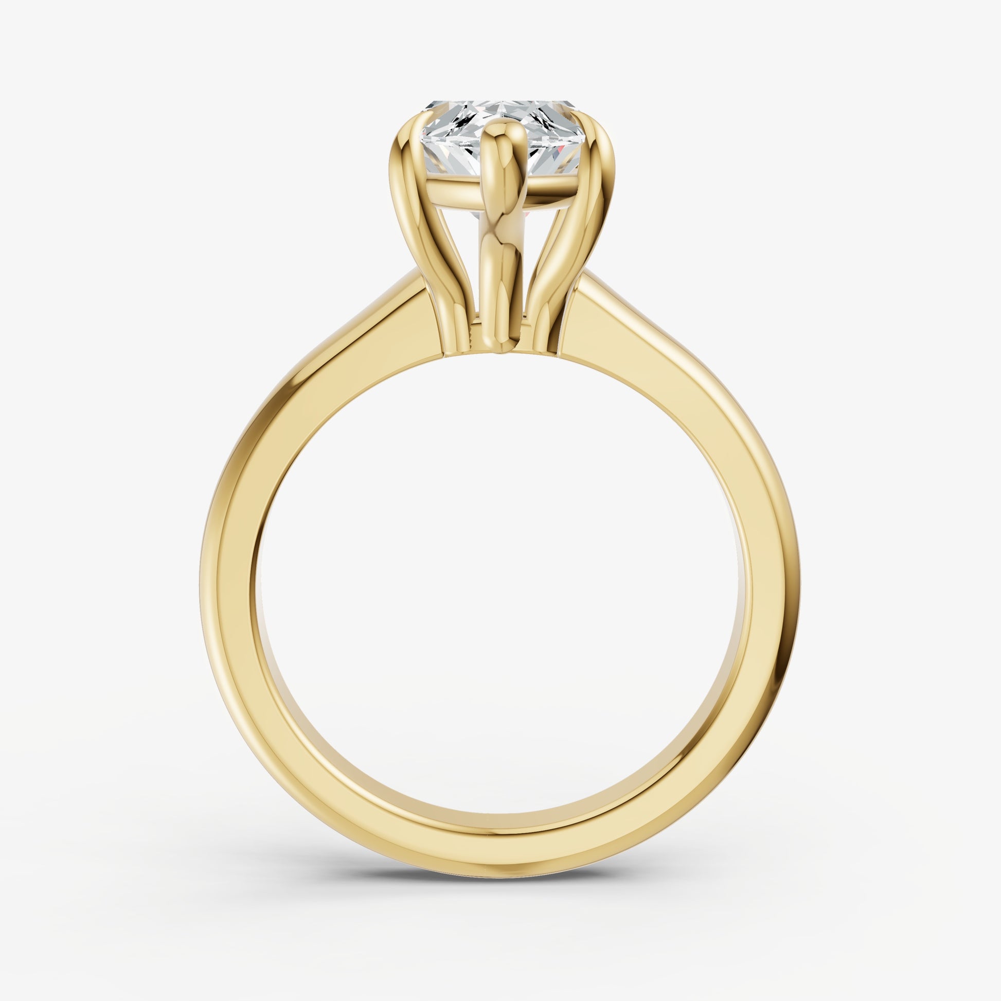 Marquise Solitaire Engagement Ring with Reverse Tapered Band