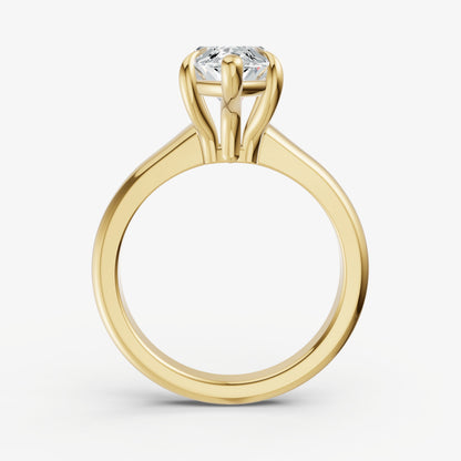 Marquise Solitaire Engagement Ring with Reverse Tapered Band