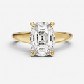 Old Miner Solitaire Engagement Ring with Reverse Tapered Band