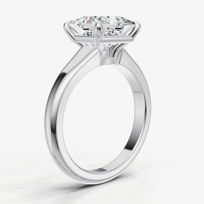 Princess Solitaire Engagement Ring with Reverse Tapered Band