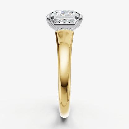 Princess Solitaire Engagement Ring with Reverse Tapered Band