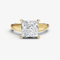 Princess Solitaire Engagement Ring with Reverse Tapered Band