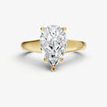 Pear Solitaire Engagement Ring with Reverse Tapered Band