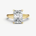 Radiant Solitaire Engagement Ring with Reverse Tapered Band
