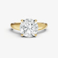 Round Solitaire Engagement Ring with Reverse Tapered Band
