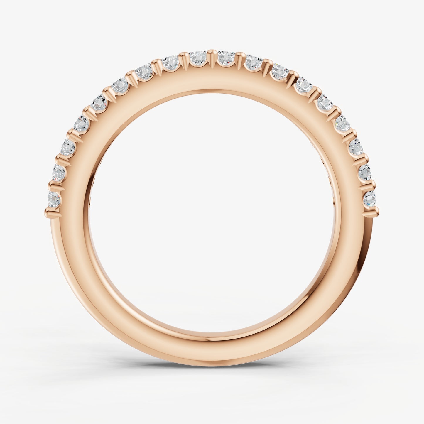 Shared Claw 0.02ct (2pt) Round Diamond Band