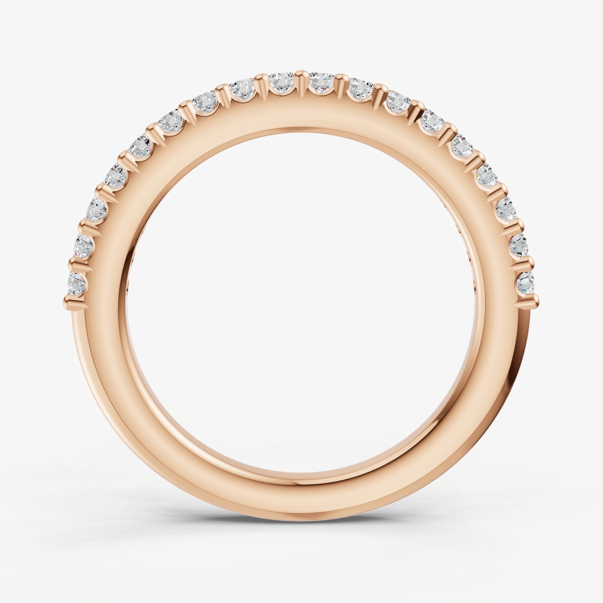 Shared Claw 0.02ct (2pt) Round Diamond Band
