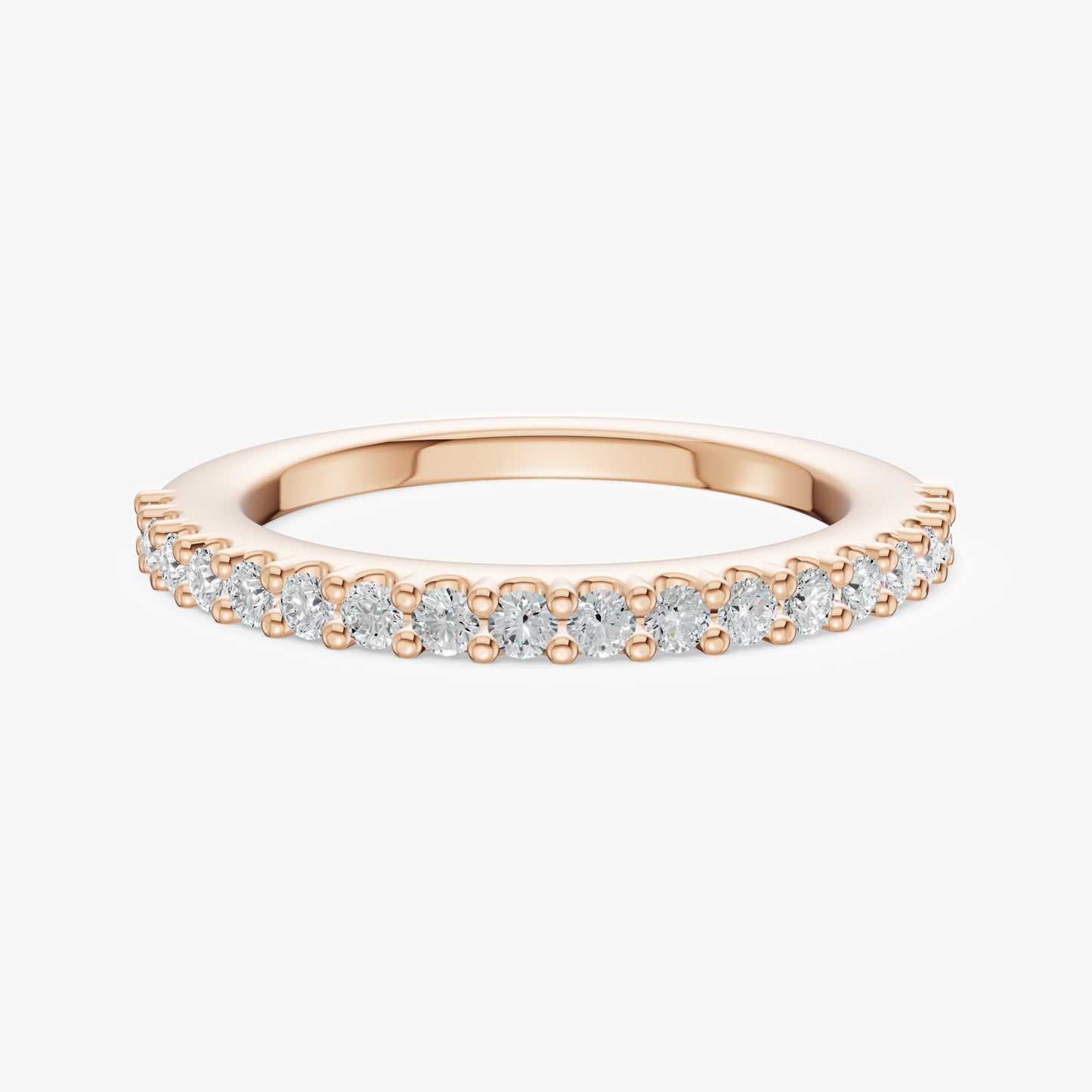 Shared Claw 0.02ct (2pt) Round Diamond Band