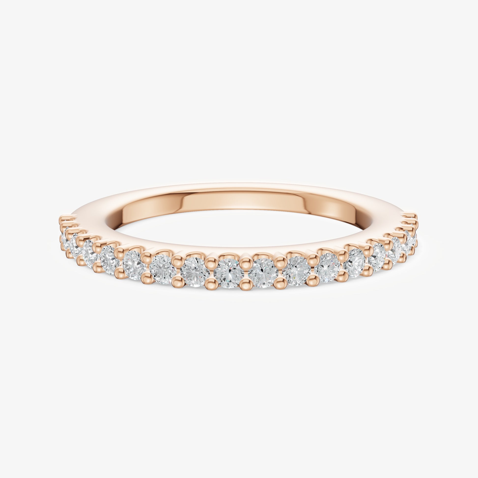 Shared Claw 0.02ct (2pt) Round Diamond Band