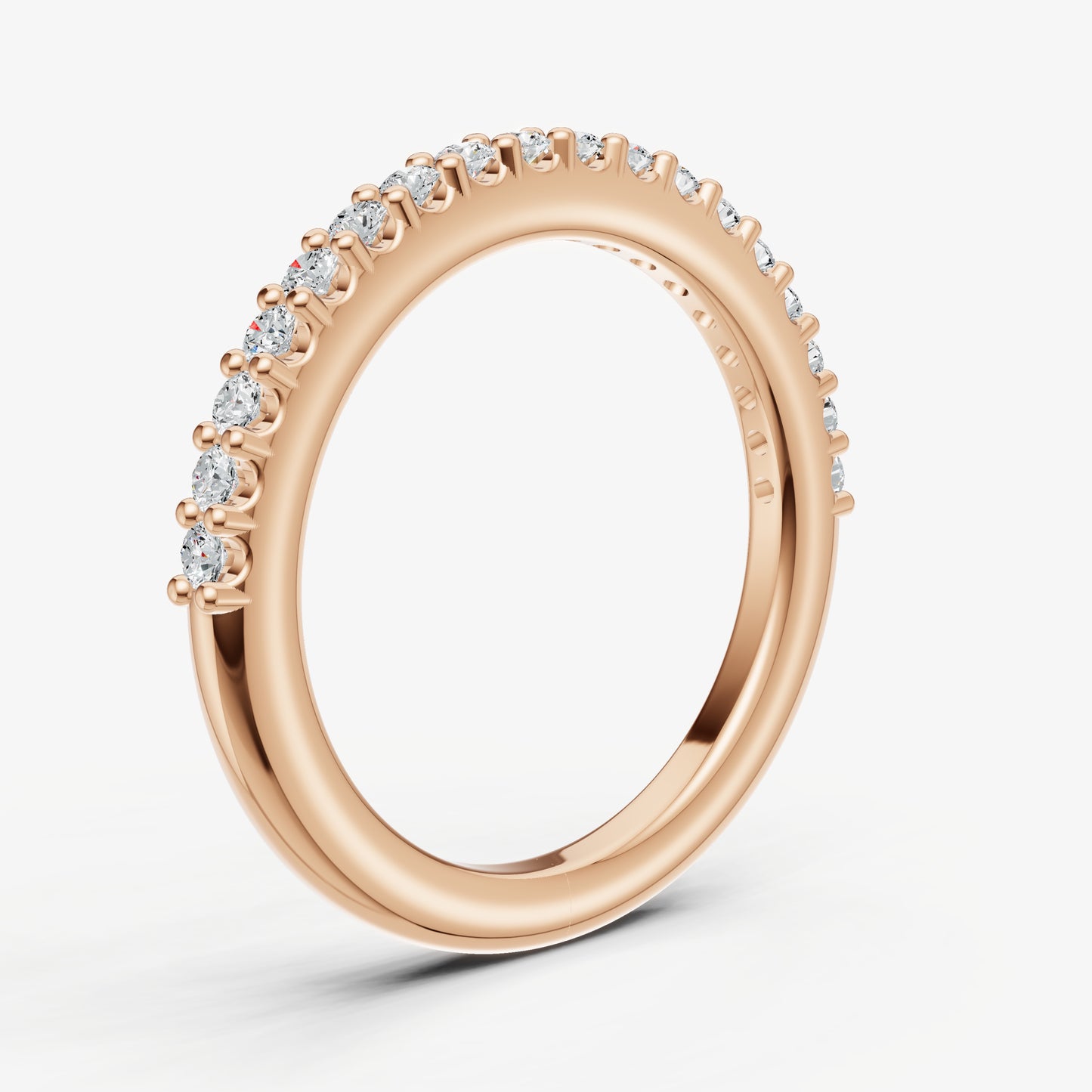 Shared Claw 0.02ct (2pt) Round Diamond Band