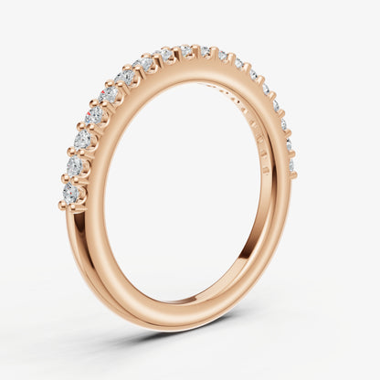 Shared Claw 0.02ct (2pt) Round Diamond Band