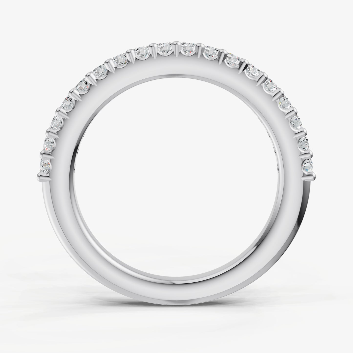 Shared Claw 0.02ct (2pt) Round Diamond Band