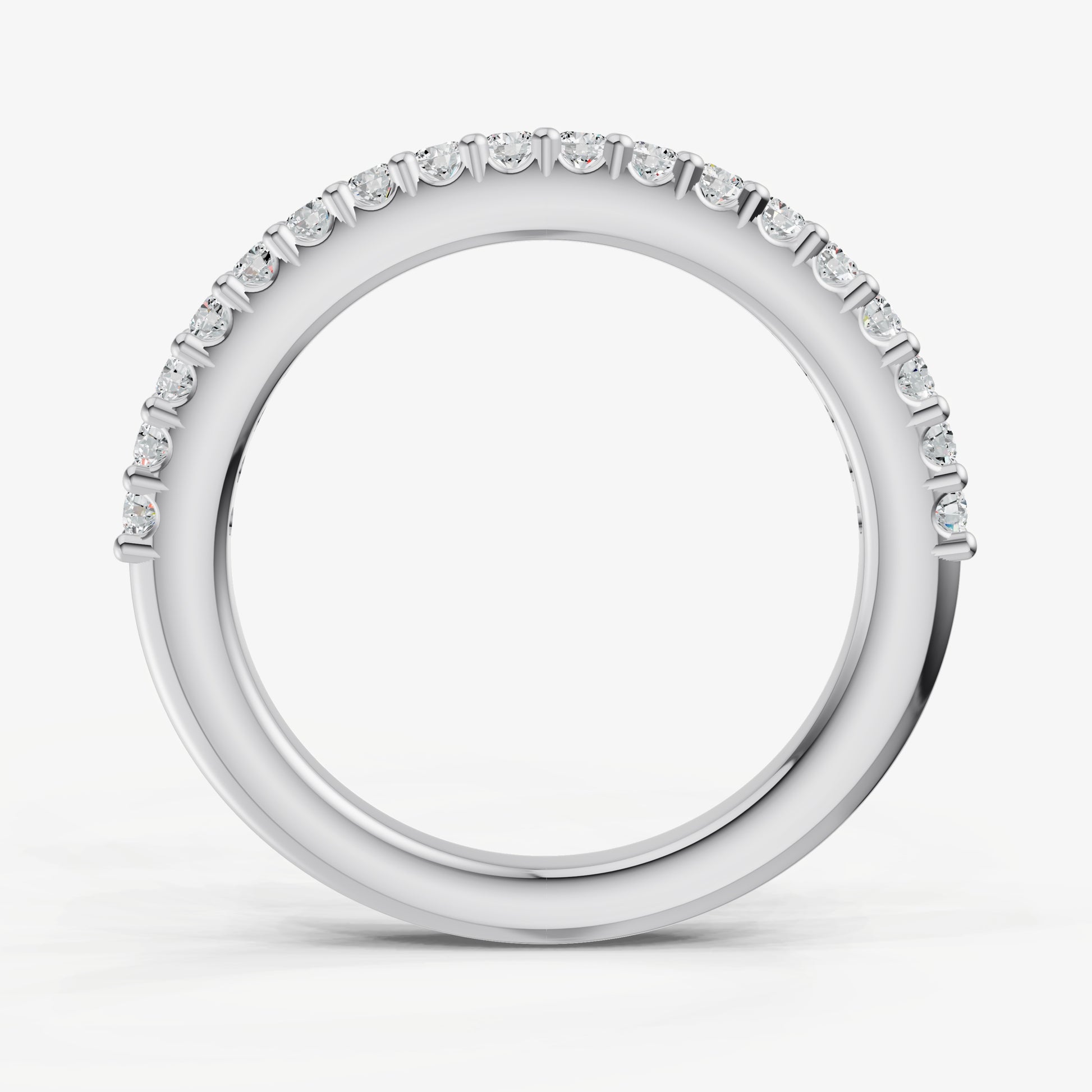 Shared Claw 0.02ct (2pt) Round Diamond Band