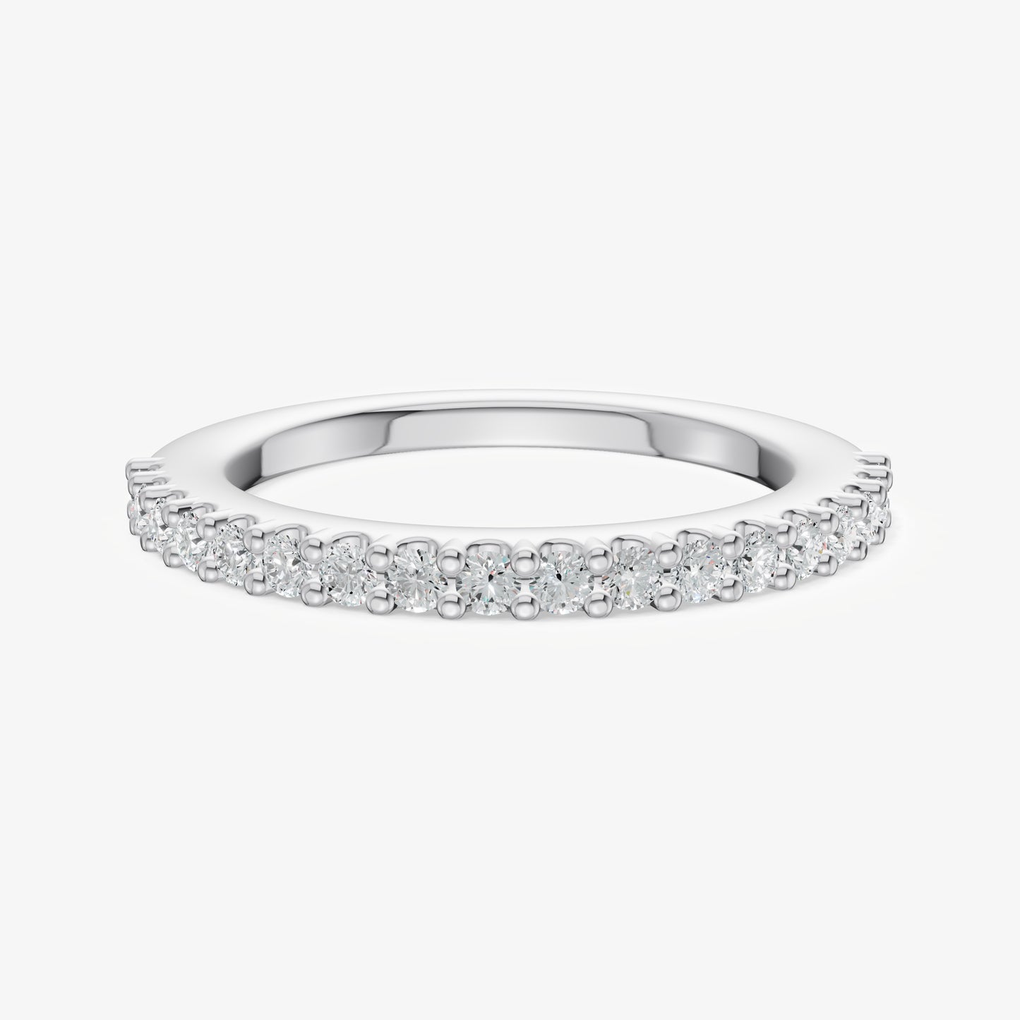 Shared Claw 0.02ct (2pt) Round Diamond Band