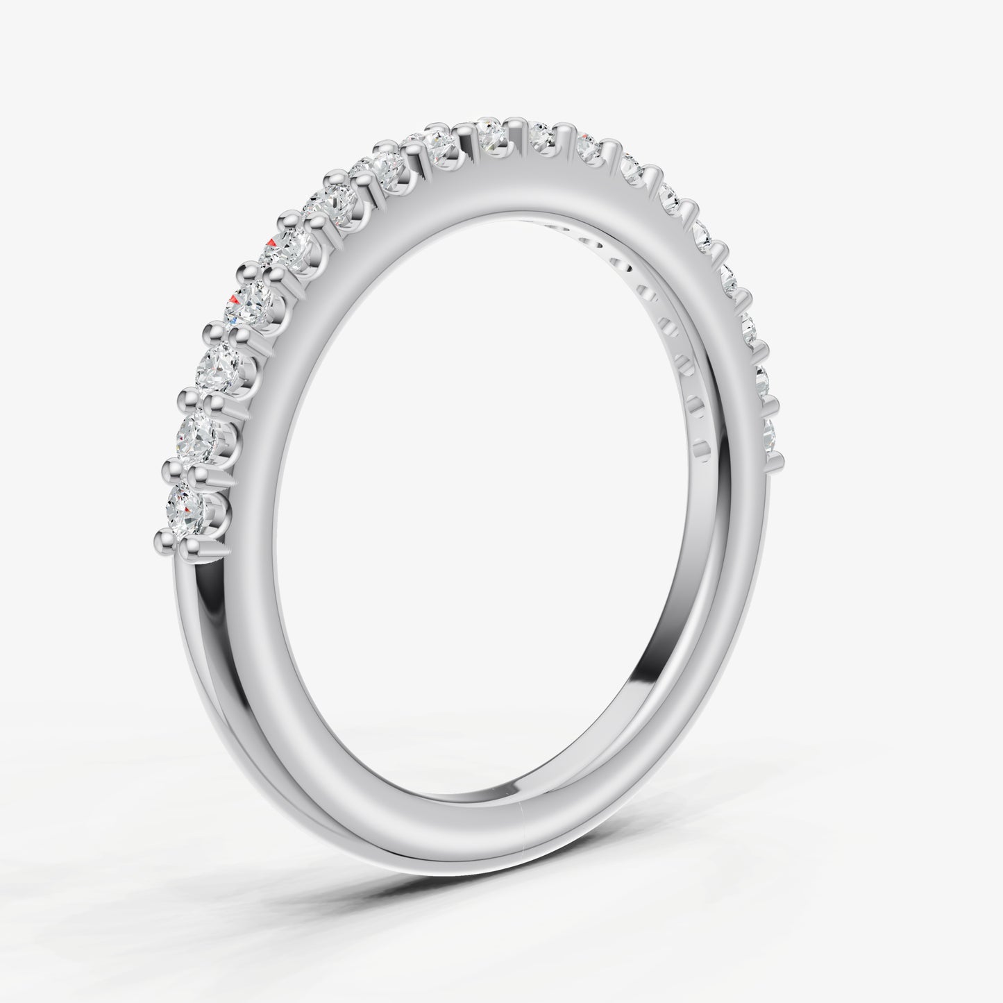 Shared Claw 0.02ct (2pt) Round Diamond Band