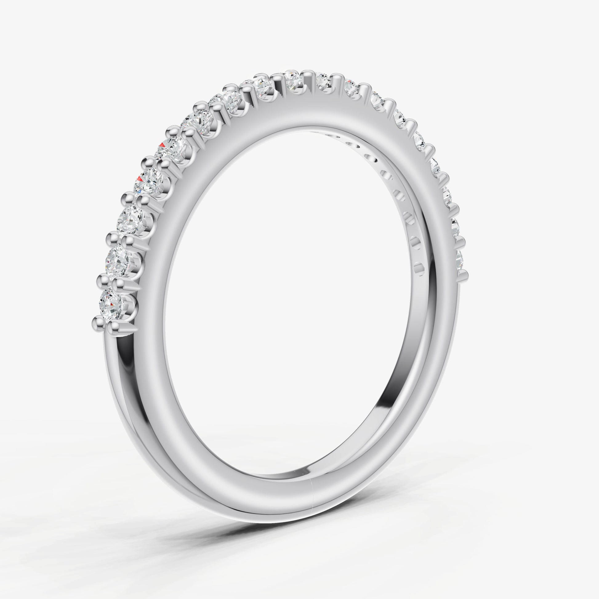 Shared Claw 0.02ct (2pt) Round Diamond Band