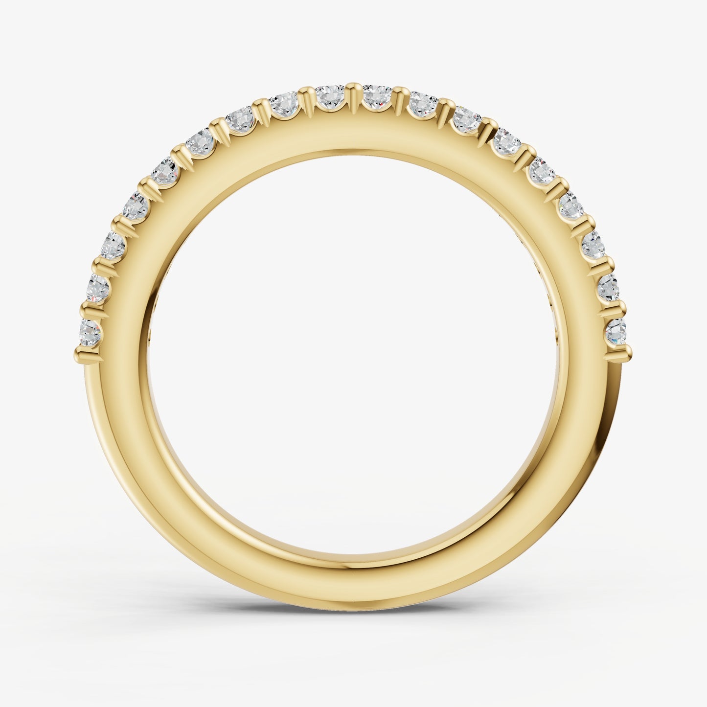 Shared Claw 0.02ct (2pt) Round Diamond Band