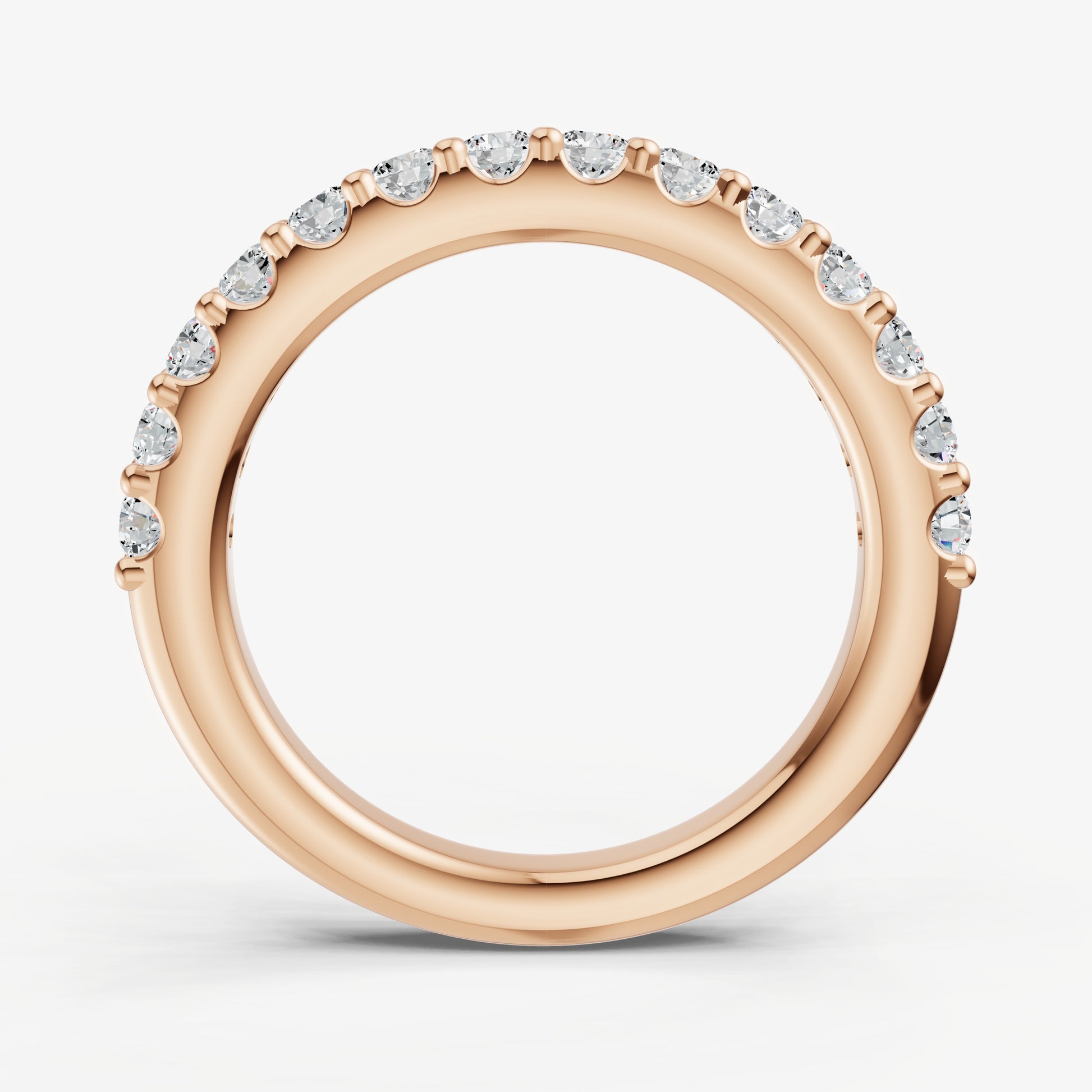 Shared Claw 0.05ct (5pt) Round Diamond Band