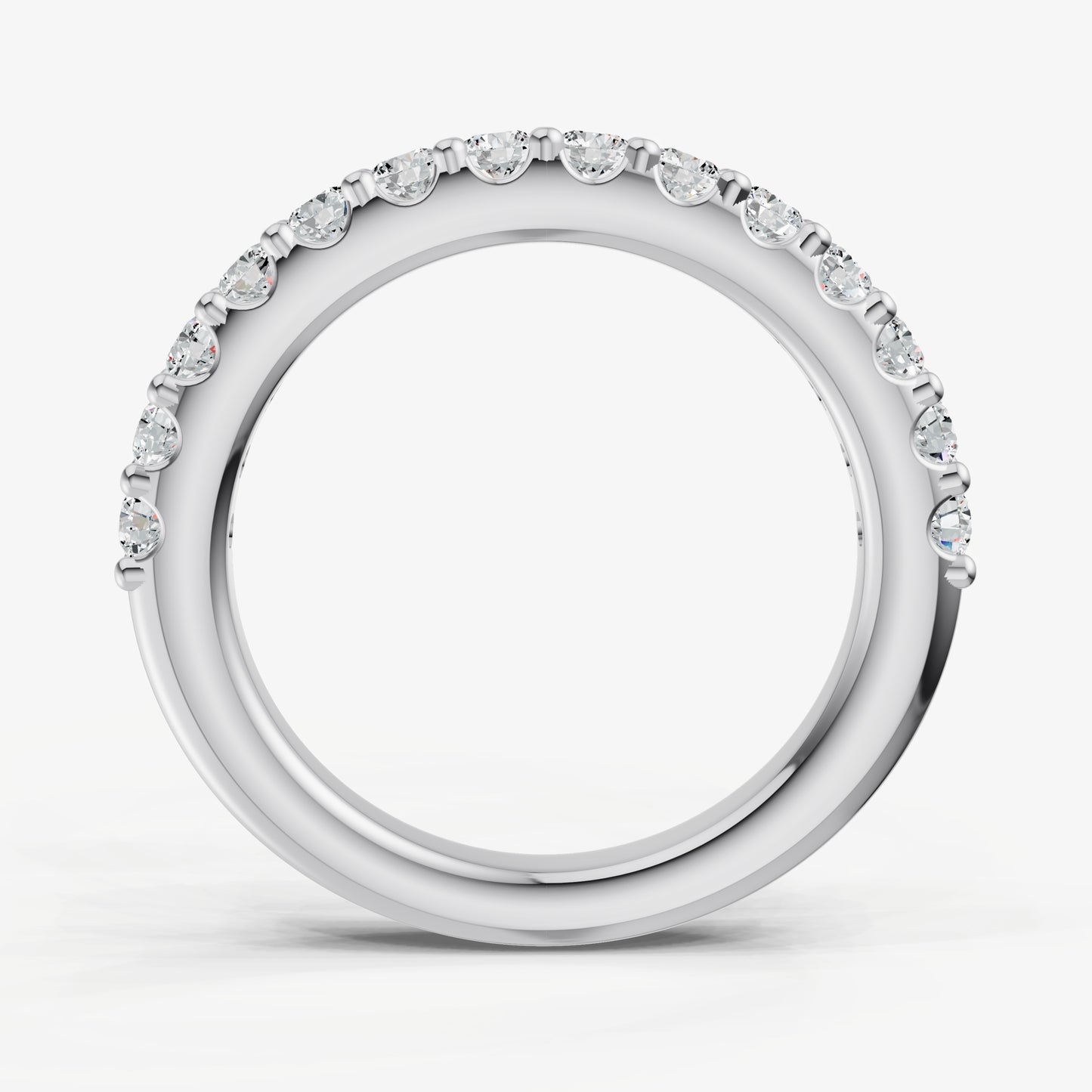 Shared Claw 0.05ct (5pt) Round Diamond Band