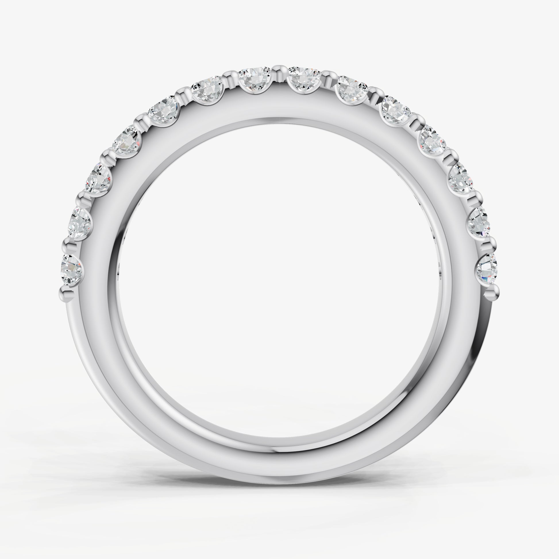 Shared Claw 0.05ct (5pt) Round Diamond Band