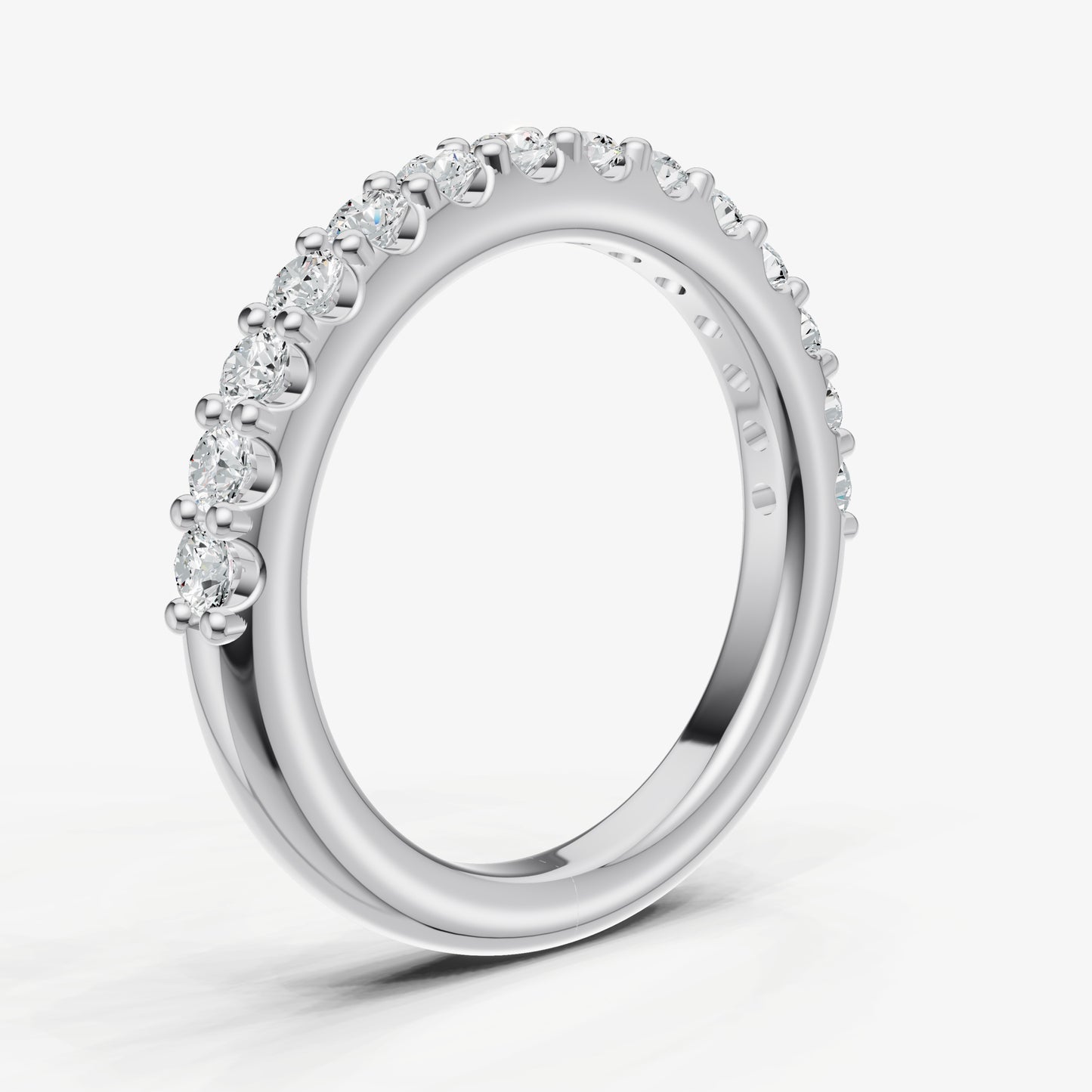 Shared Claw 0.05ct (5pt) Round Diamond Band