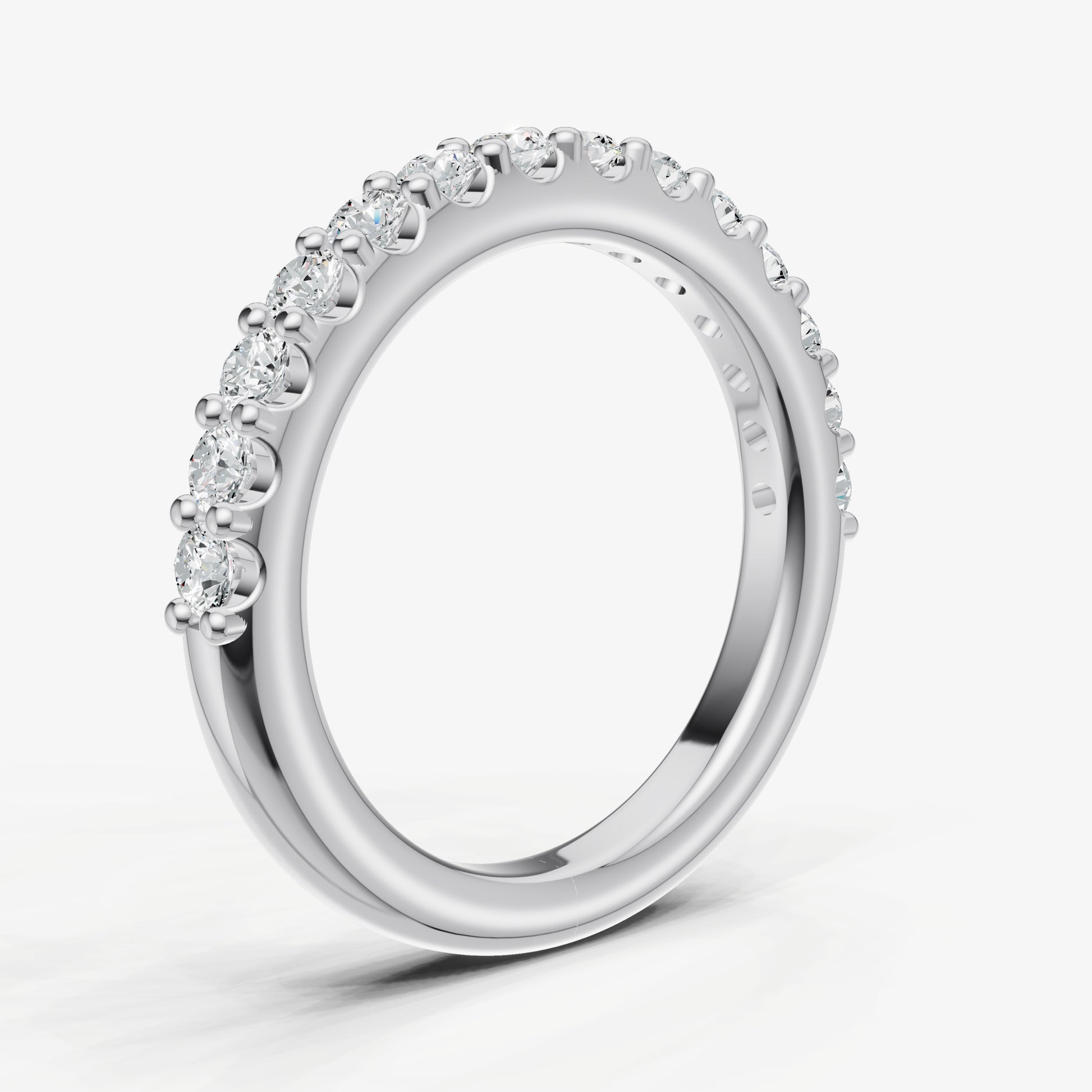 Shared Claw 0.05ct (5pt) Round Diamond Band