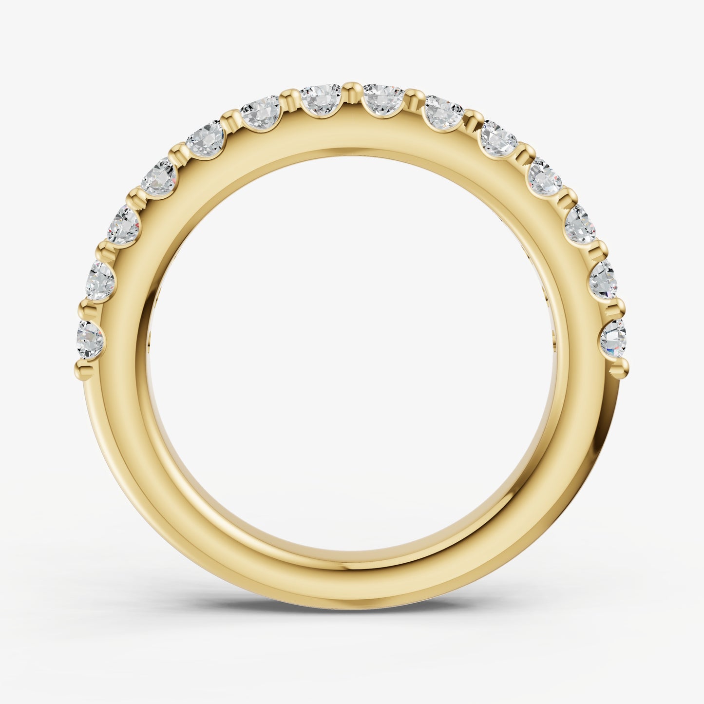 Shared Claw 0.05ct (5pt) Round Diamond Band