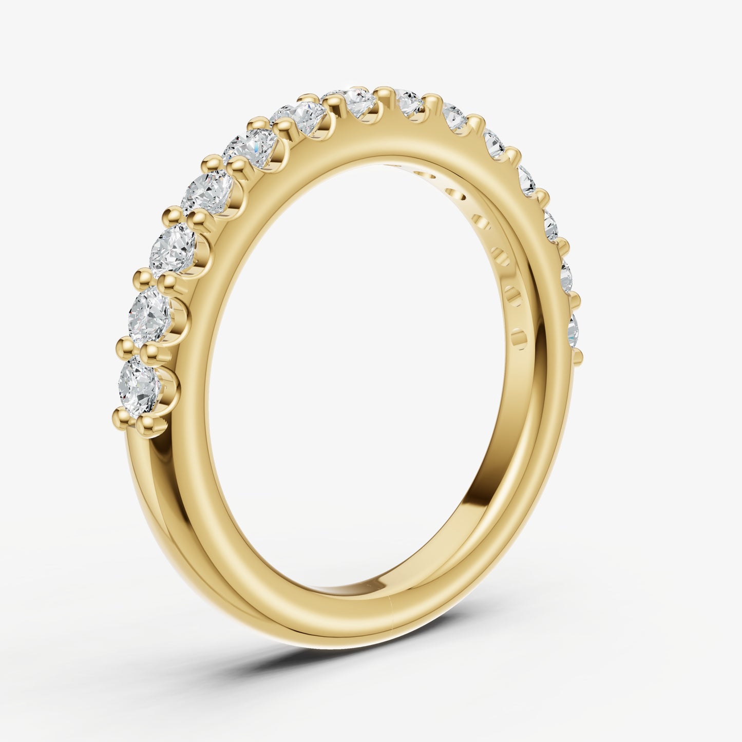 Shared Claw 0.05ct (5pt) Round Diamond Band