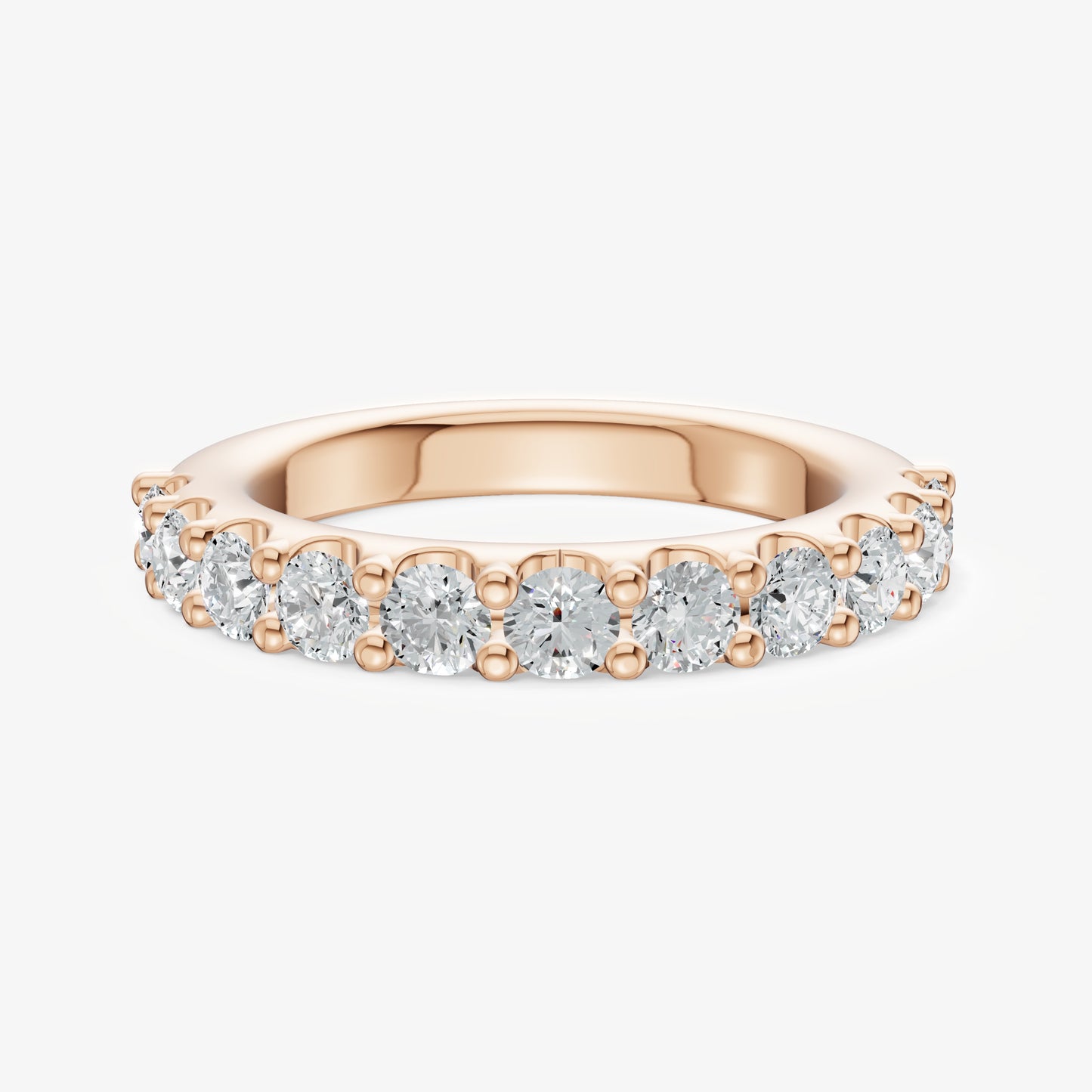 Shared Claw 0.10ct (10pt) Round Diamond Band