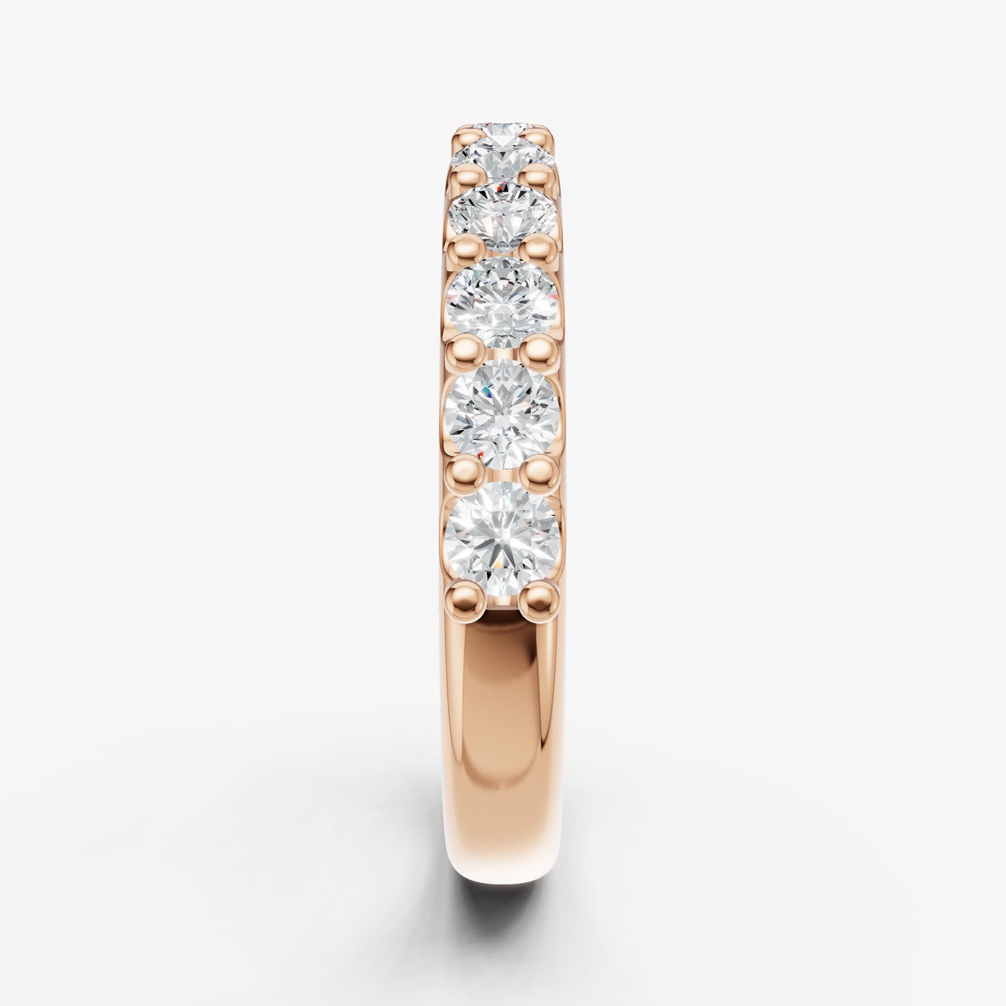 Shared Claw 0.10ct (10pt) Round Diamond Band