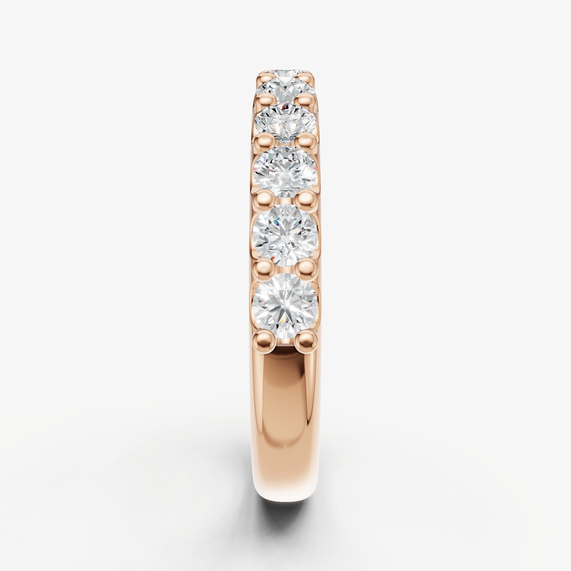 Shared Claw 0.10ct (10pt) Round Diamond Band