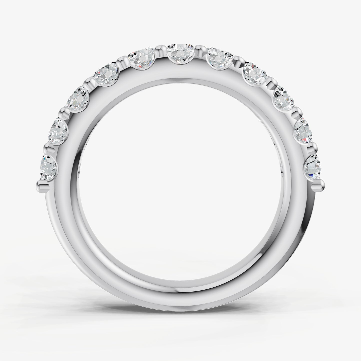 Shared Claw 0.10ct (10pt) Round Diamond Band