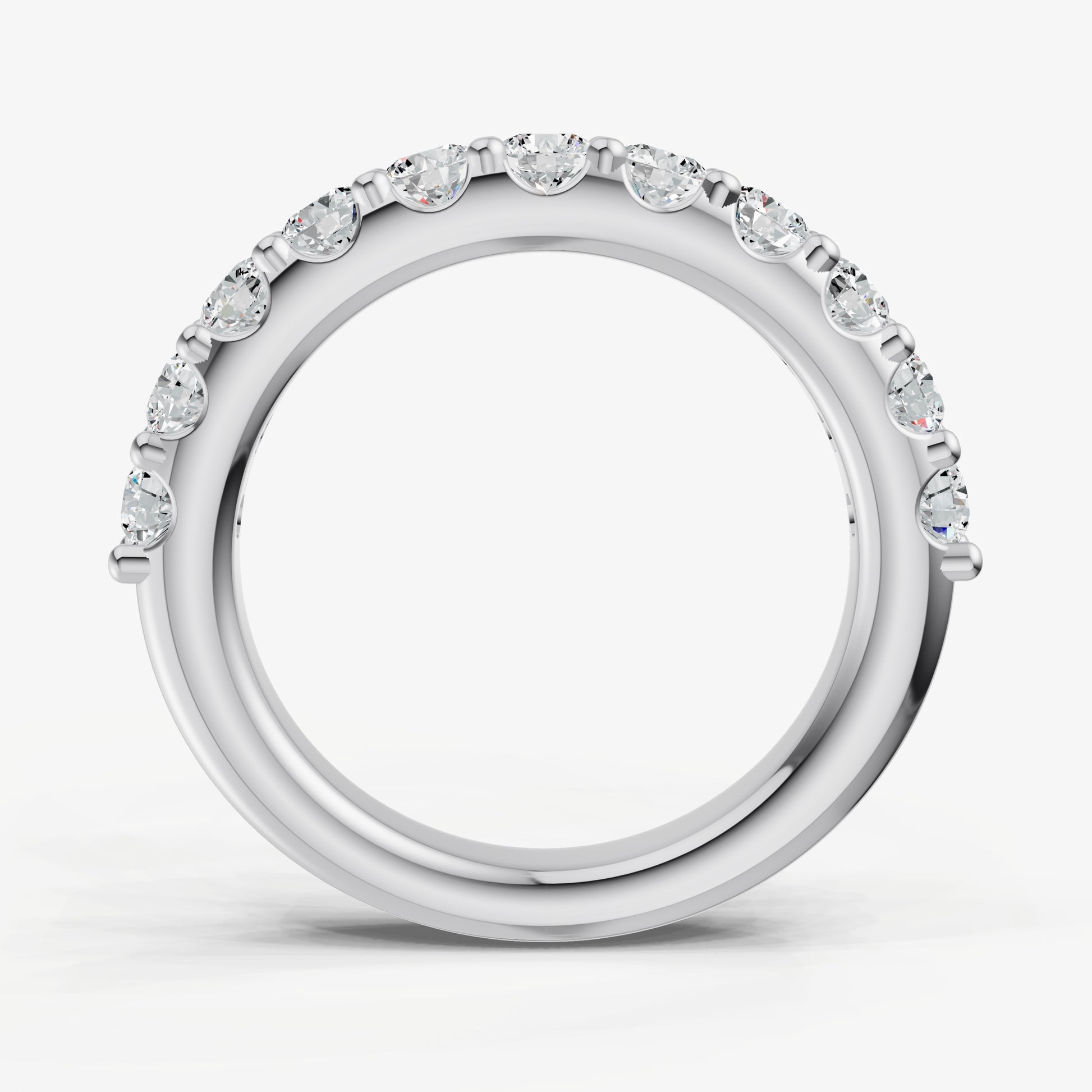 Shared Claw 0.10ct (10pt) Round Diamond Band
