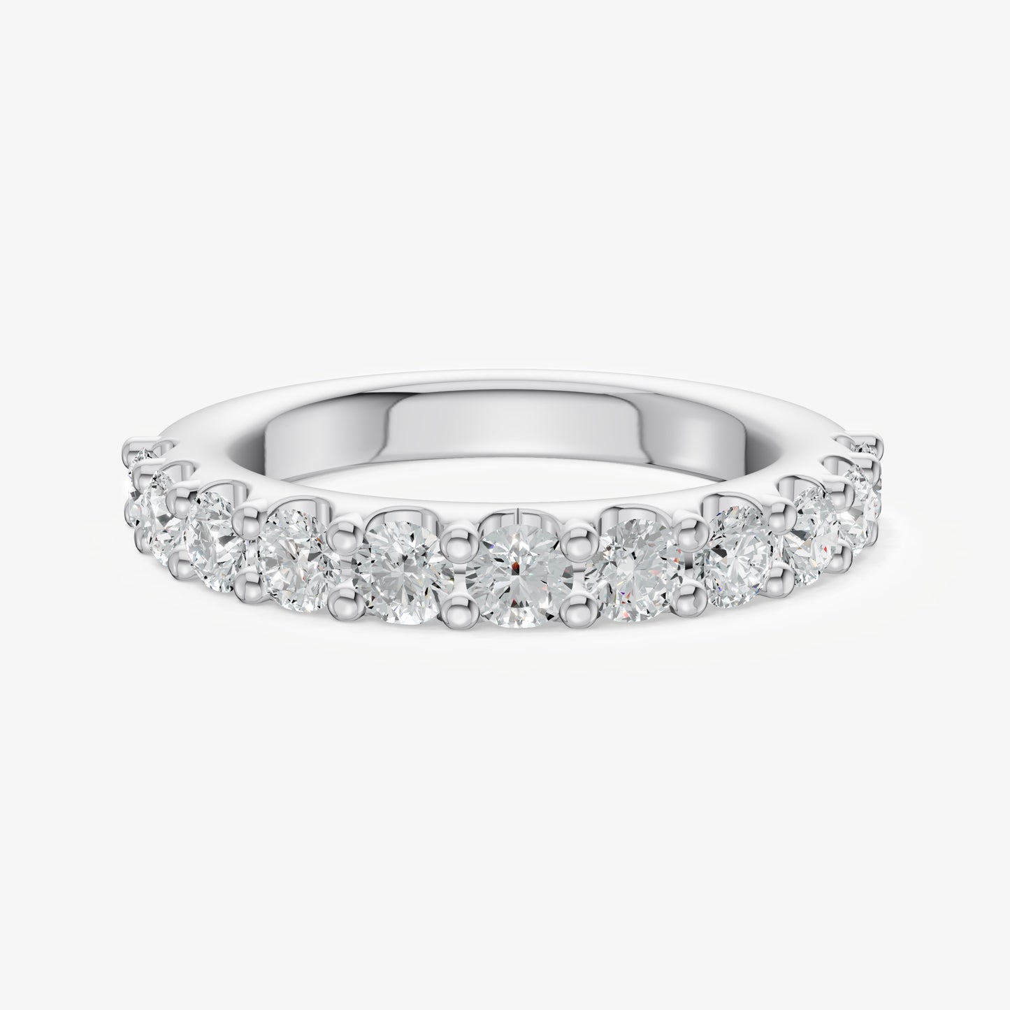 Shared Claw 0.10ct (10pt) Round Diamond Band