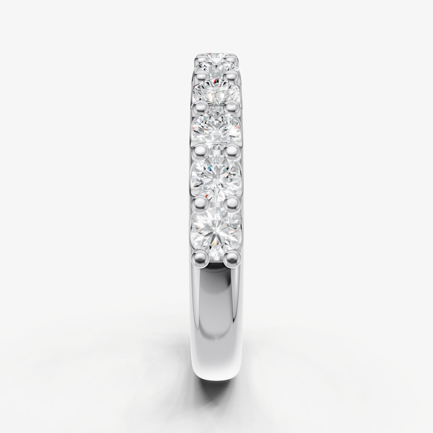 Shared Claw 0.10ct (10pt) Round Diamond Band