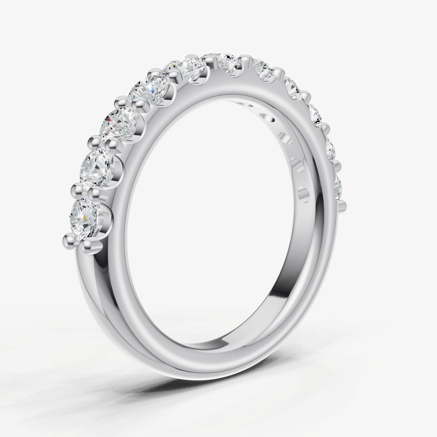 Shared Claw 0.10ct (10pt) Round Diamond Band