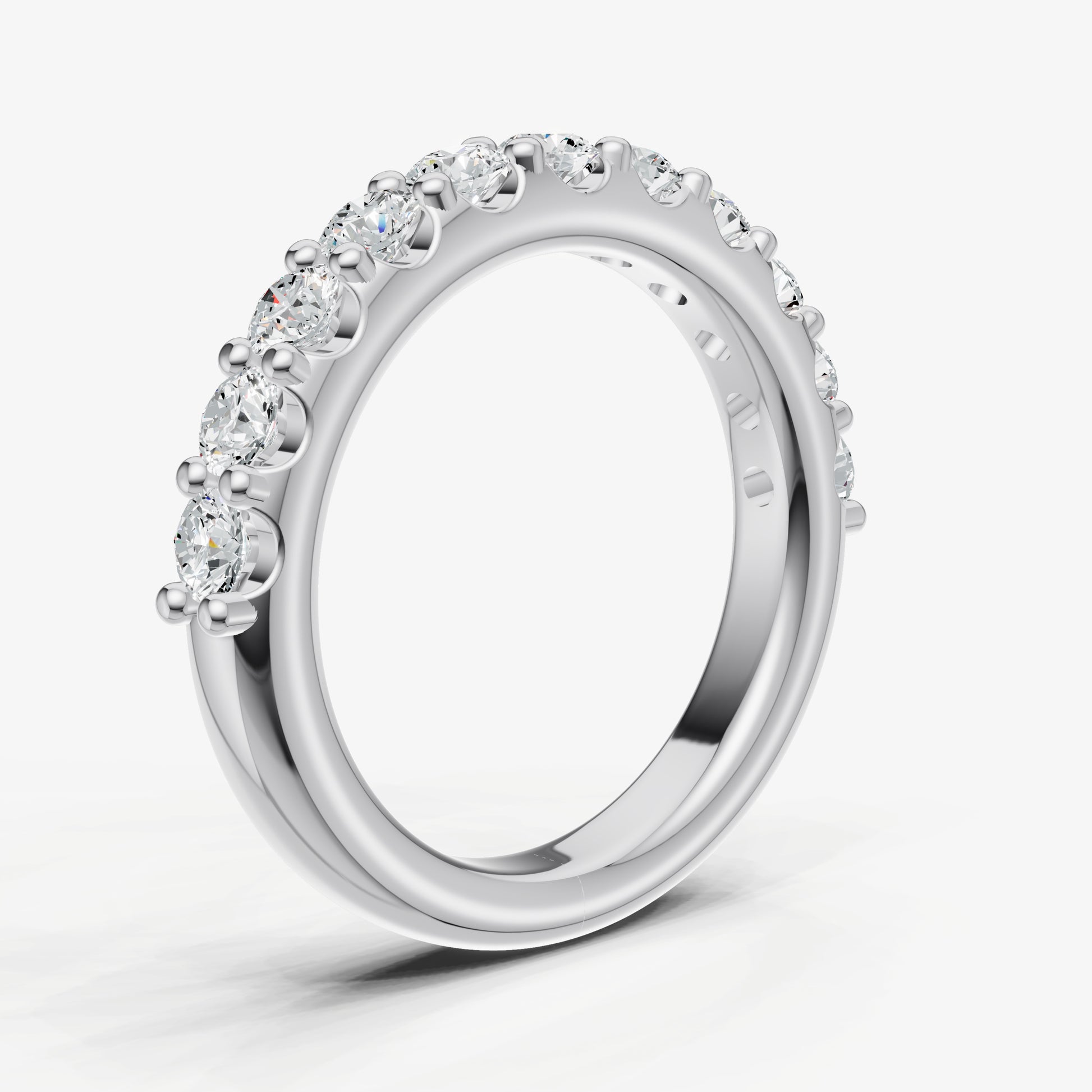 Shared Claw 0.10ct (10pt) Round Diamond Band