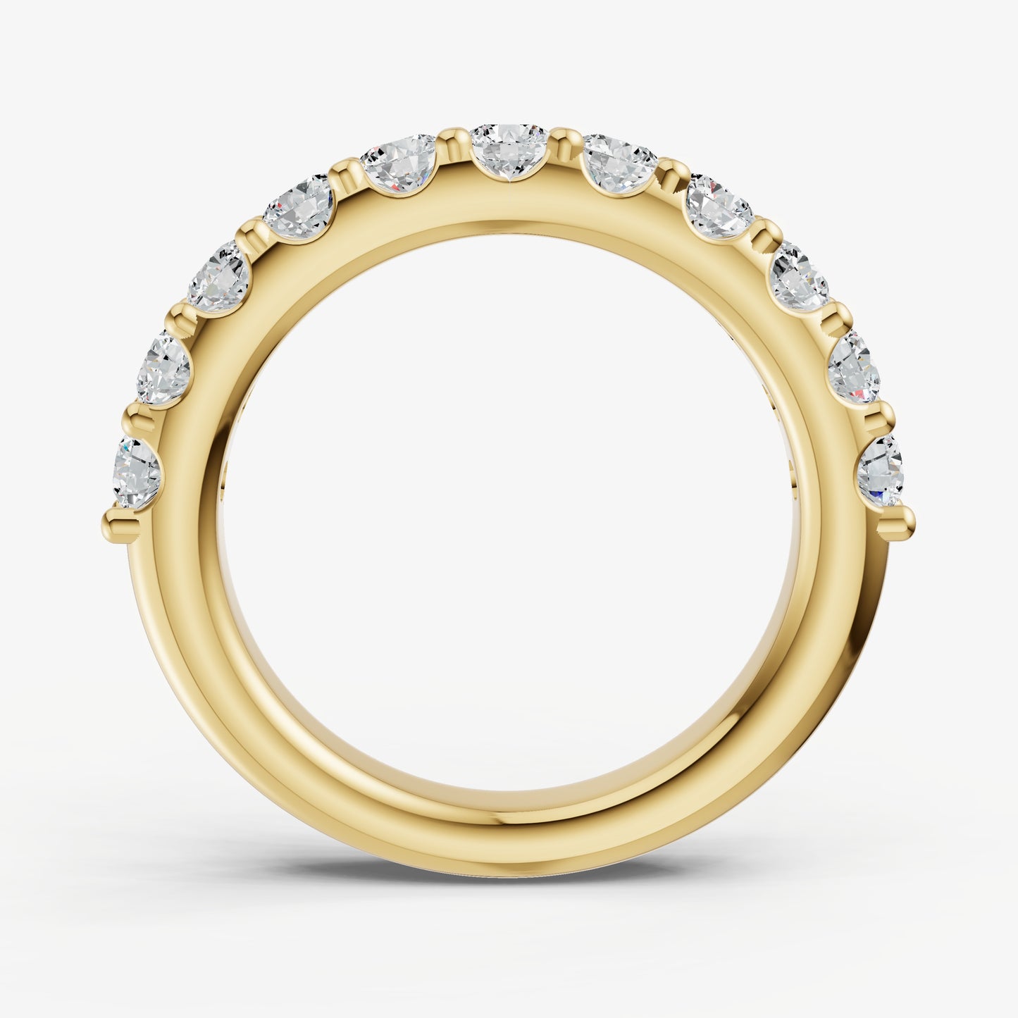 Shared Claw 0.10ct (10pt) Round Diamond Band