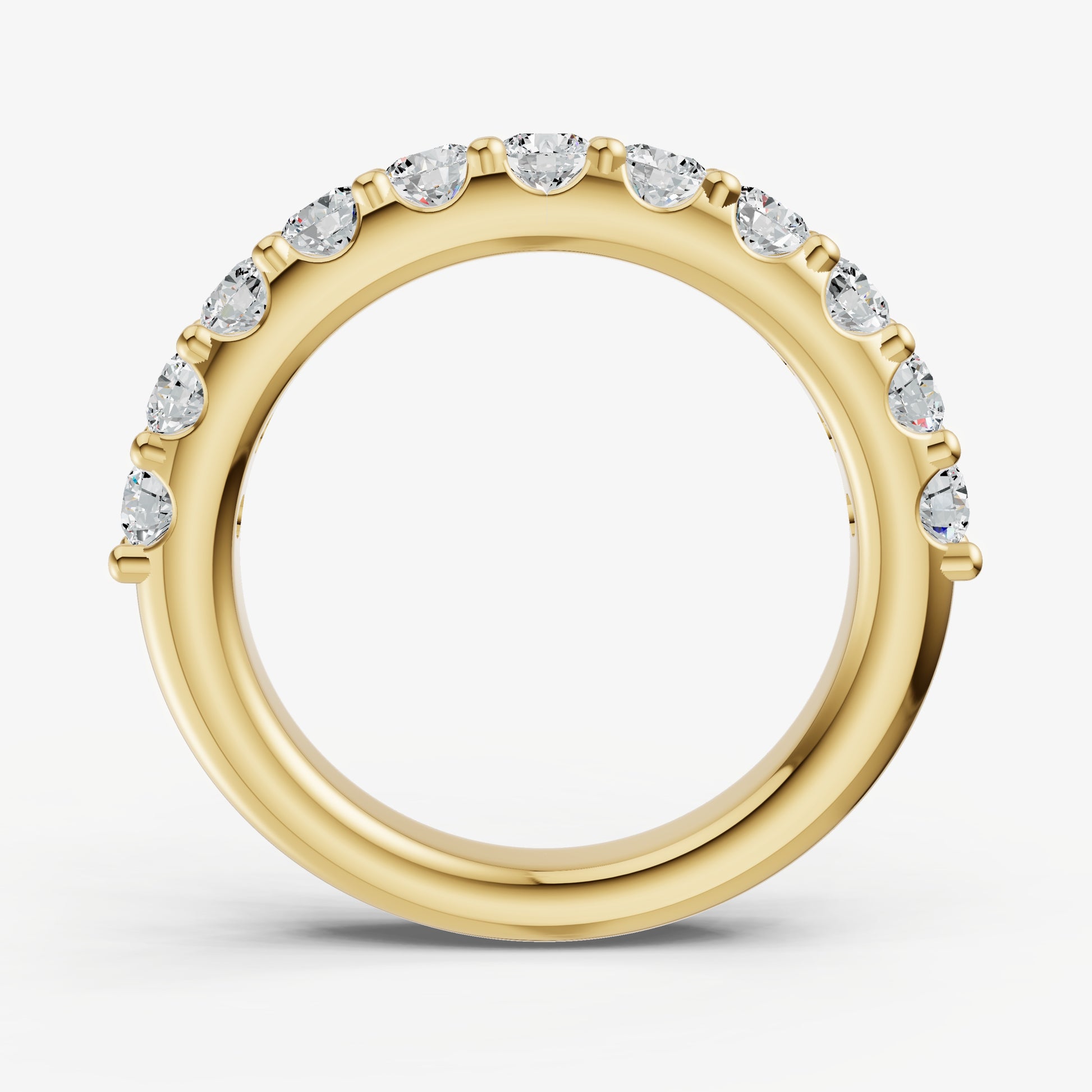 Shared Claw 0.10ct (10pt) Round Diamond Band