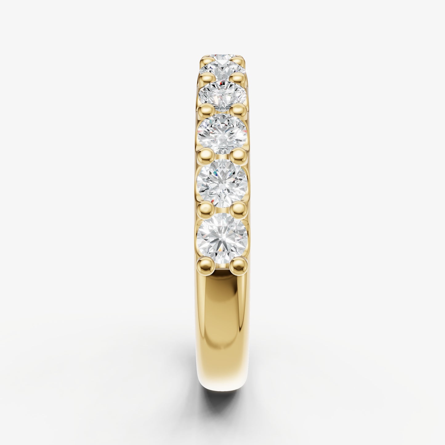 Shared Claw 0.10ct (10pt) Round Diamond Band